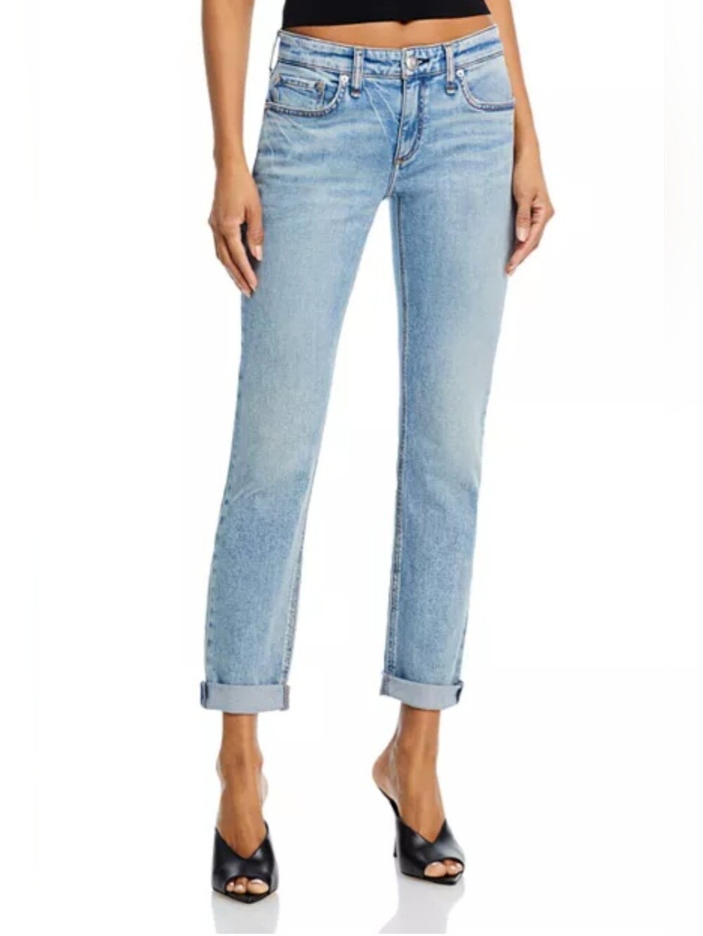 Rag & Bone Women's Low-Rise Ankle Slim Boyfriend -Size 25